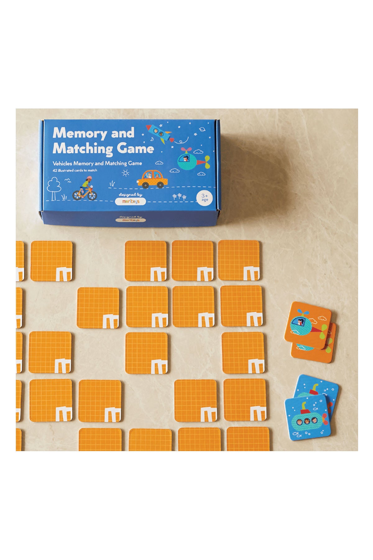 Memory and Matching Game: Vehicles