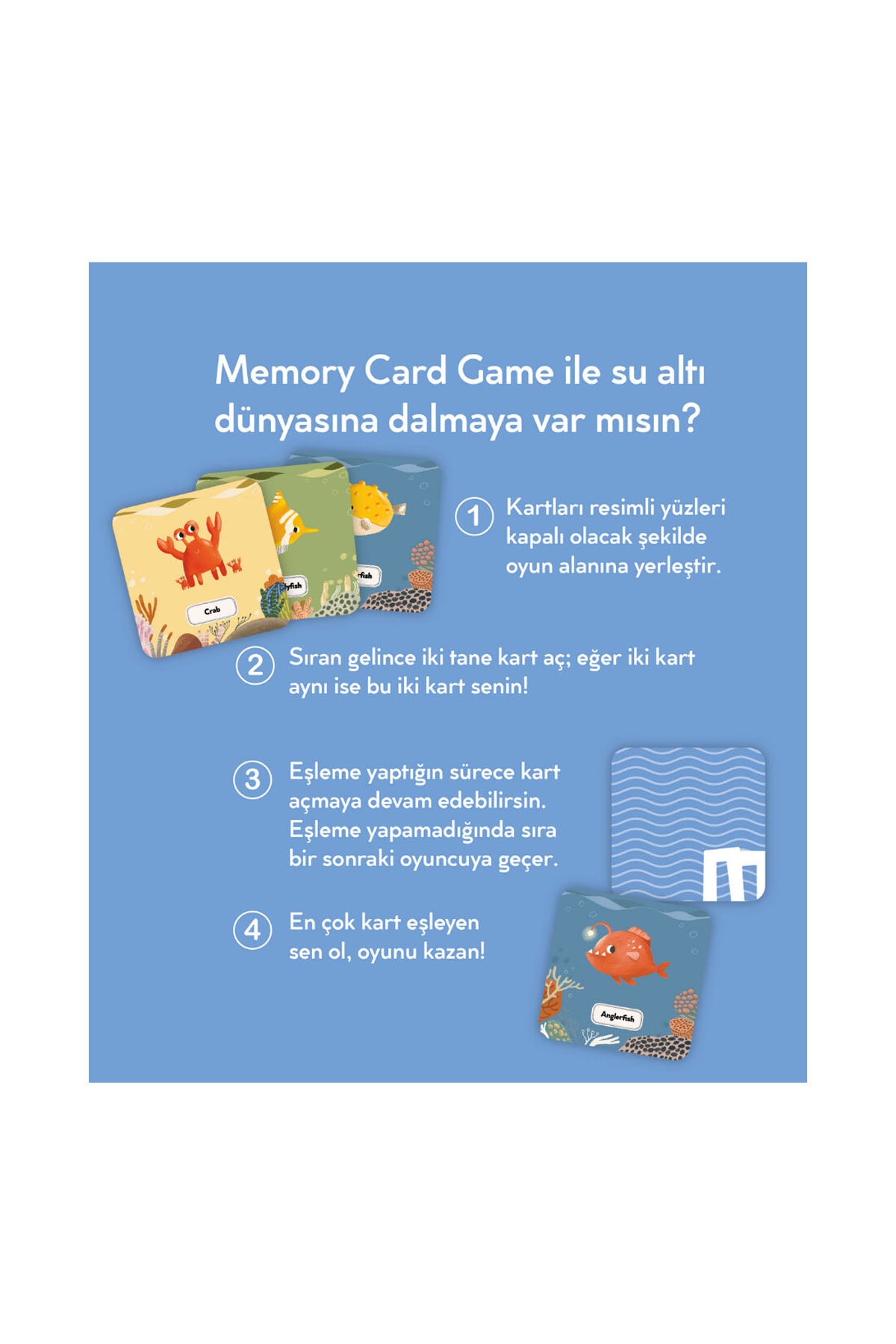 Memory Card Game 48 Kartlı Hafıza ve Eşleştirme Oyunu