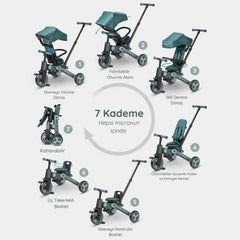 Micro 4in1 Katlanabilir Üç Tekerlekli Bisiklet Latte