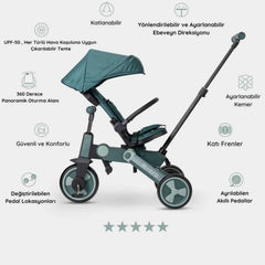 Micro 4in1 Katlanabilir Üç Tekerlekli Bisiklet Latte