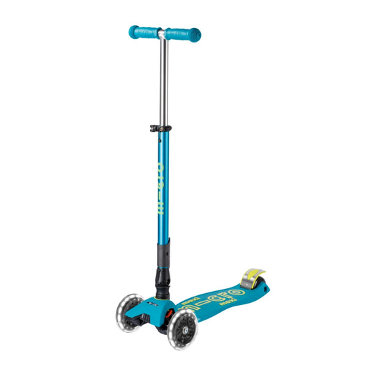 Micro Maxi Deluxe 3 Tekerlekli Foldable LED Scooter Petrol Green