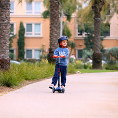 Micro Maxi Scooter Deluxe Foldable 3 Tekerlekli Scooter LED Navy