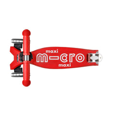 Micro Maxi Scooter Deluxe Foldable 3 Tekerlekli Scooter LED Red