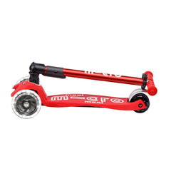 Micro Maxi Scooter Deluxe Foldable 3 Tekerlekli Scooter LED Red