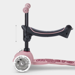 Micro Mini 6 in 1 Deluxe Rock and Go LED Scooter Dusty Rose