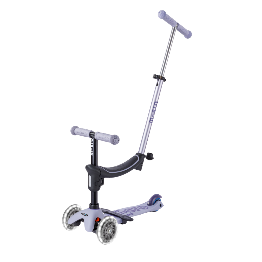 Micro Mini 6 in 1 Deluxe Rock and Go LED Scooter Lavender Mist