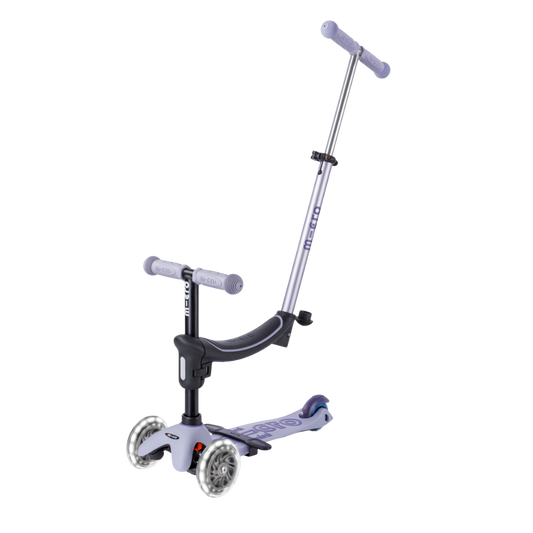 Micro Mini 6 in 1 Deluxe Rock and Go LED Scooter Lavender Mist