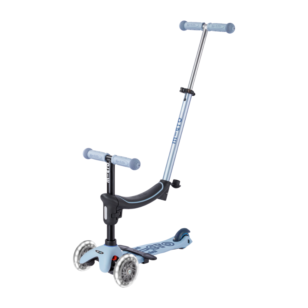 Micro Mini 6 in 1 Deluxe Rock and Go LED Scooter Ocean Slate