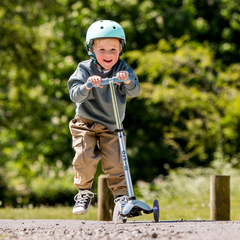 Micro Mini 6 in 1 Deluxe Rock and Go LED Scooter Ocean Slate
