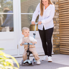 Micro Mini 6 in 1 Deluxe Rock and Go LED Scooter Ocean Slate