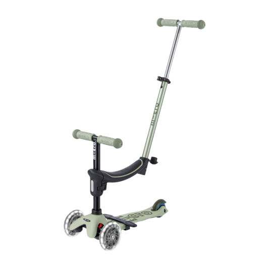 Micro Mini 6 in 1 Deluxe Rock and Go LED Scooter Olive Sage