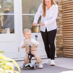 Micro Mini 6 in 1 Deluxe Rock and Go LED Scooter Olive Sage