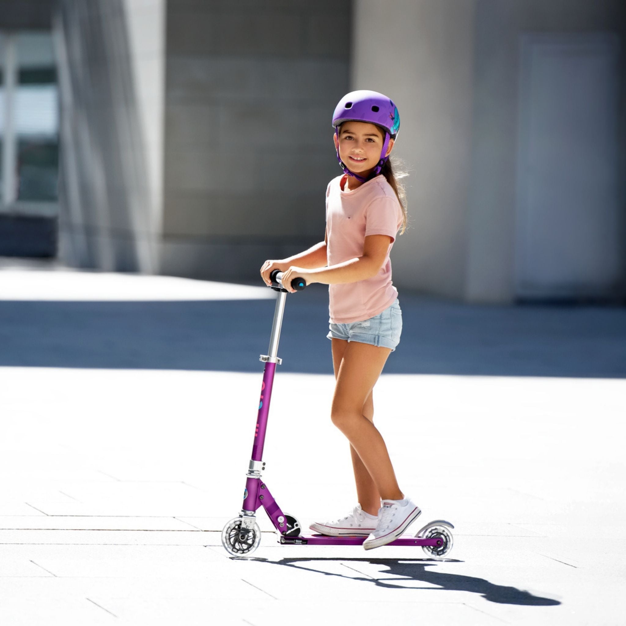 Micro Sprite 2 Tekerlekli Scooter LED Purple Stripe
