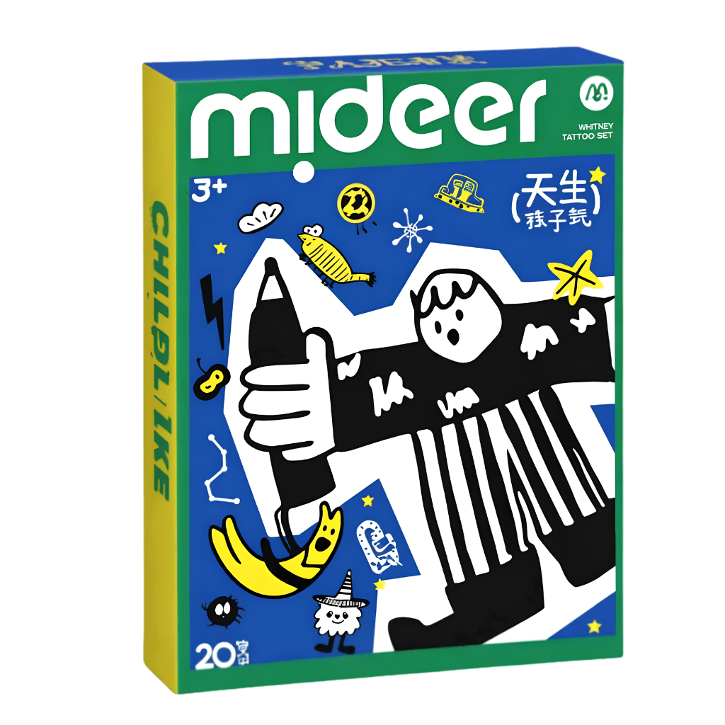 Mideer Basic Eğlenceli Dövme Çıkartmaları Mavi