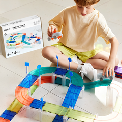 Mideer Magnetic Tiles Arabalı Yarış Pisti 115 Parça