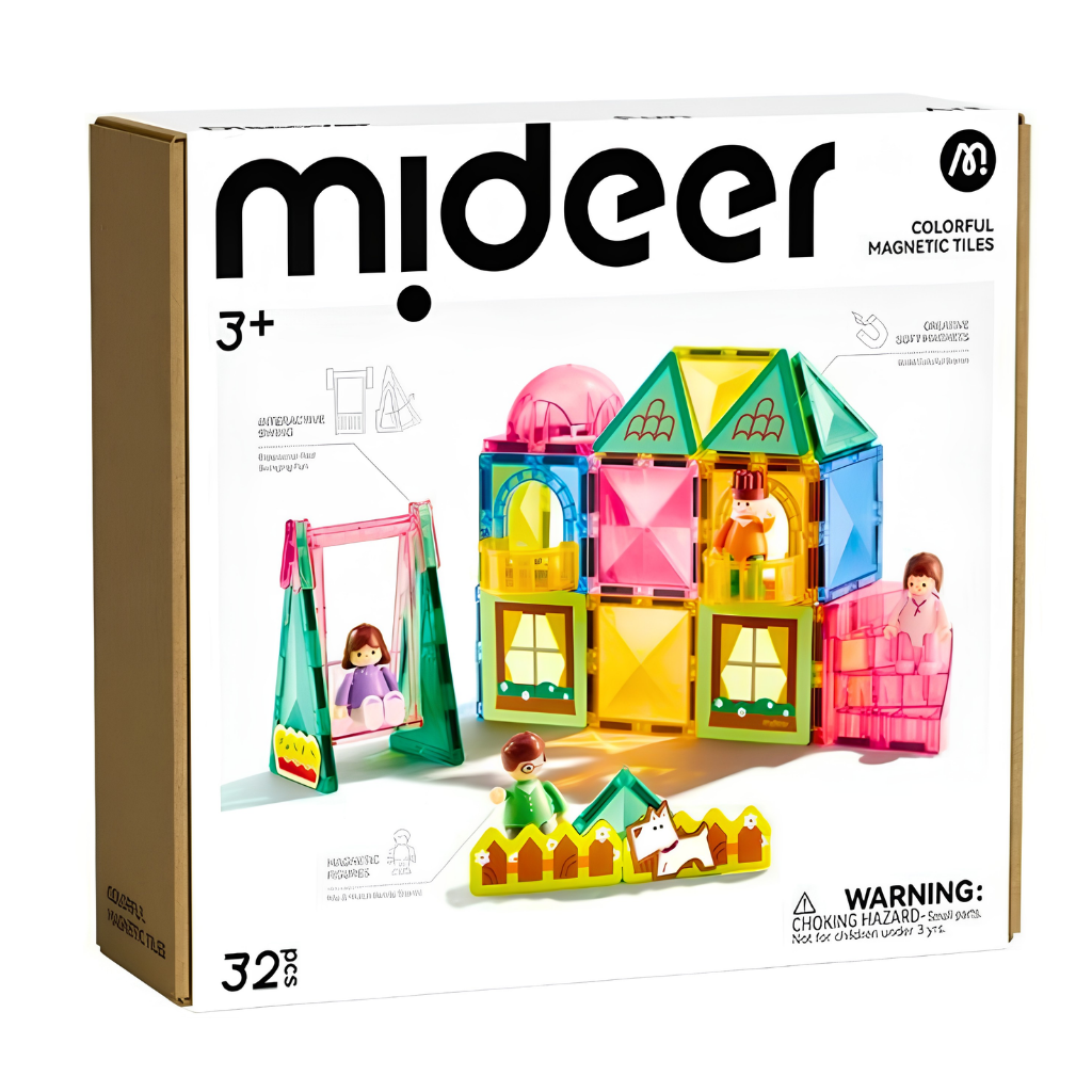 Mideer Magnetic Tiles Bizim Aile 32 Parça