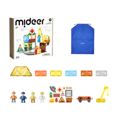 Mideer Magnetic Tiles Şehir Kahramanları 33 Parça