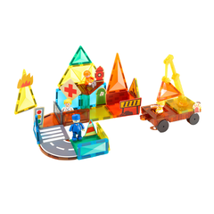 Mideer Magnetic Tiles Şehir Kahramanları 33 Parça