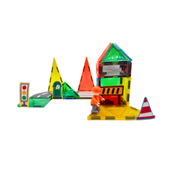 Mideer Magnetic Tiles Şehir Kahramanları 33 Parça