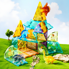 Mideer Renkli Magnetic Tiles Jurassic Macerası 48 Parça