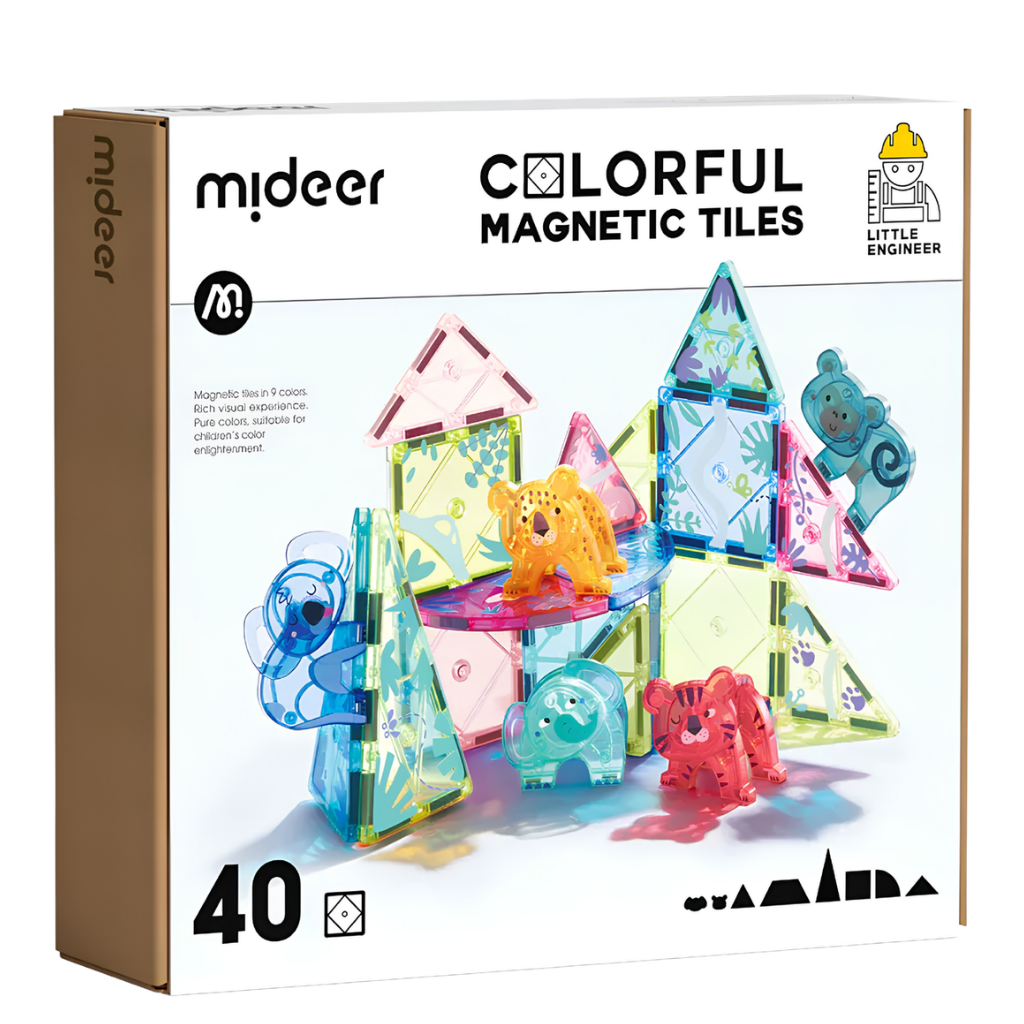 Mideer Renkli Magnetic Tiles Sihirli Orman 40 Parça