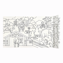 Mideer Yapışkanlı Boyama Rulosu Muhteşem Dinozorlar 4 Metre