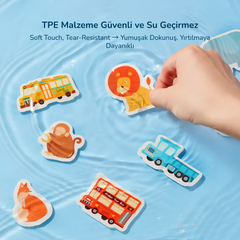 Mideer Yeniden Kullanılabilir Jel Çıkartma Seti Hareketli Trafik