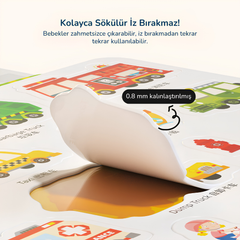 Mideer Yeniden Kullanılabilir Jel Çıkartma Seti Hareketli Trafik