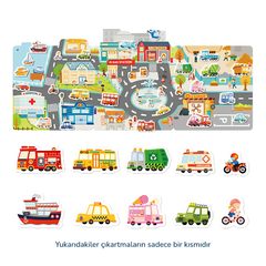 Mideer Yeniden Kullanılabilir Jel Çıkartma Seti Hareketli Trafik