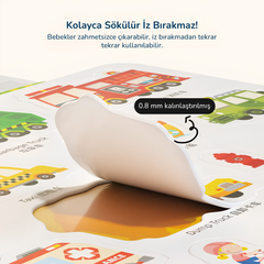 Mideer Yeniden Kullanılabilir Jel Çıkartma Seti Hayvan Kasabası