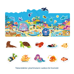 Mideer Yeniden Kullanılabilir Jel Çıkartma Seti İnanılmaz Akvaryum