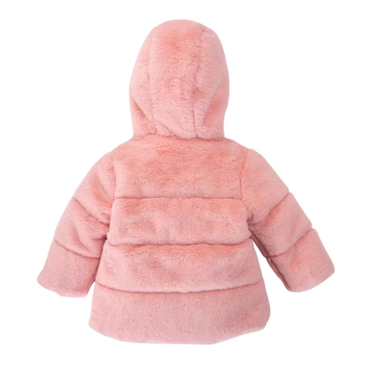 Midimod Kız Peluş Mont Pembe