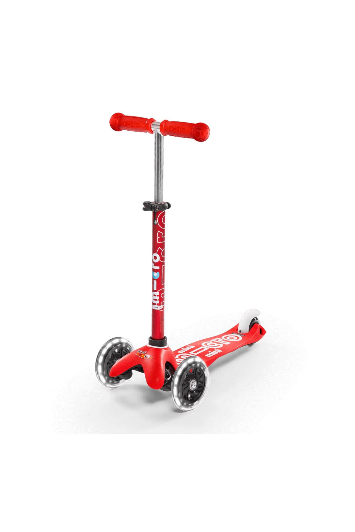 Micro Mini Deluxe LED 3 Tekerlekli Scooter Red