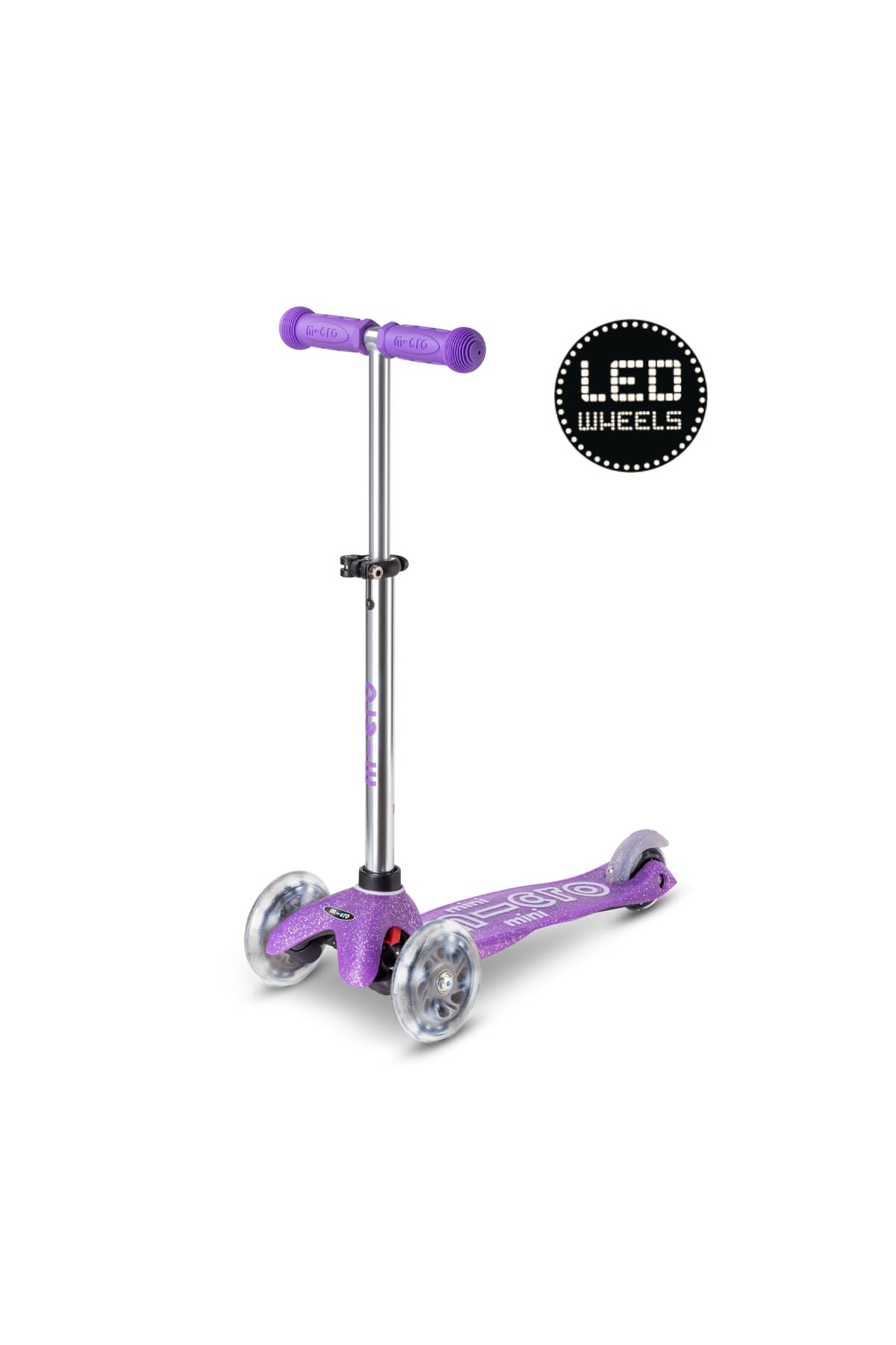 Micro Mini Deluxe 3 Tekerlekli Scooter Fairy Glitter Led Mor