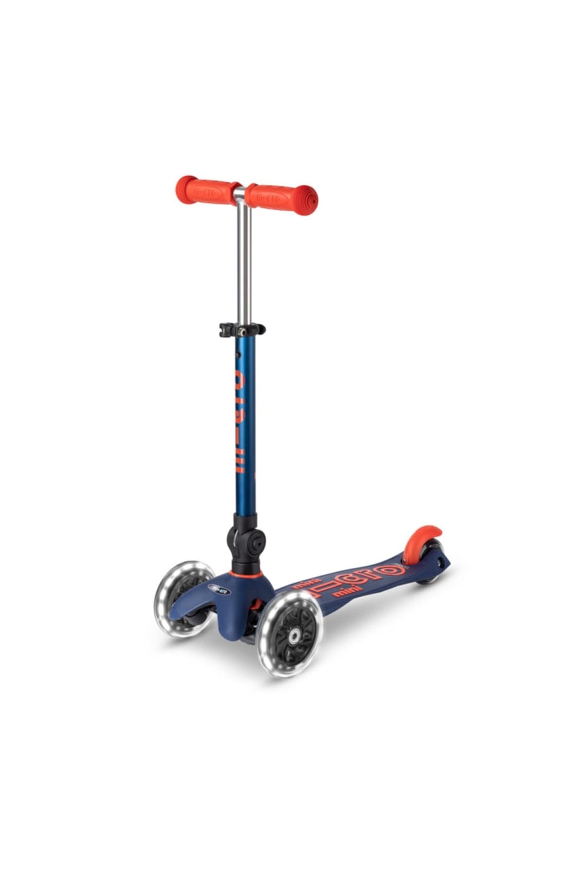 Micro Mini Deluxe Foldable 3 Tekerlekli Scooter LED Navy Blue