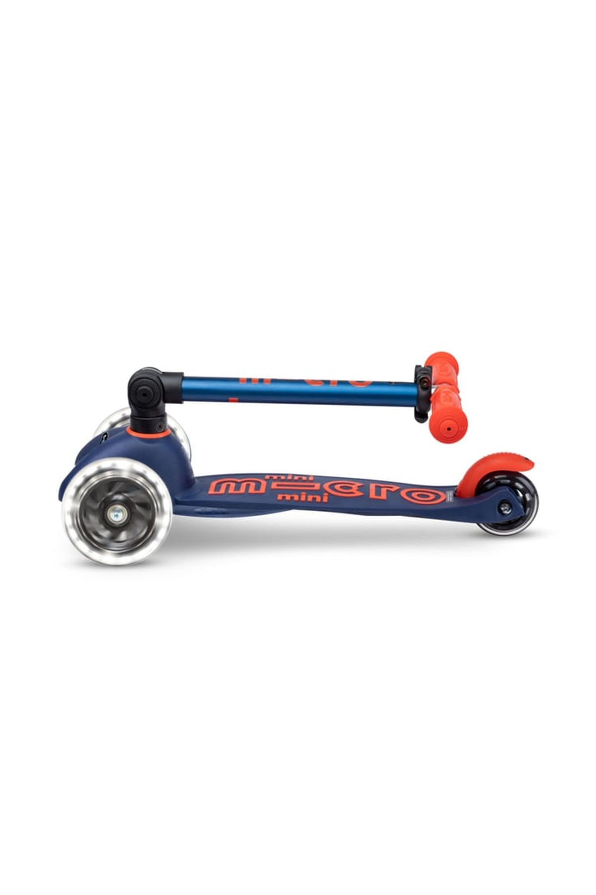 Micro Mini Deluxe Foldable 3 Tekerlekli Scooter LED Navy Blue