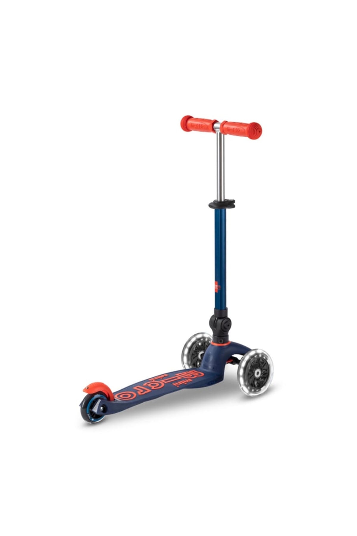 Micro Mini Deluxe Foldable 3 Tekerlekli Scooter LED Navy Blue