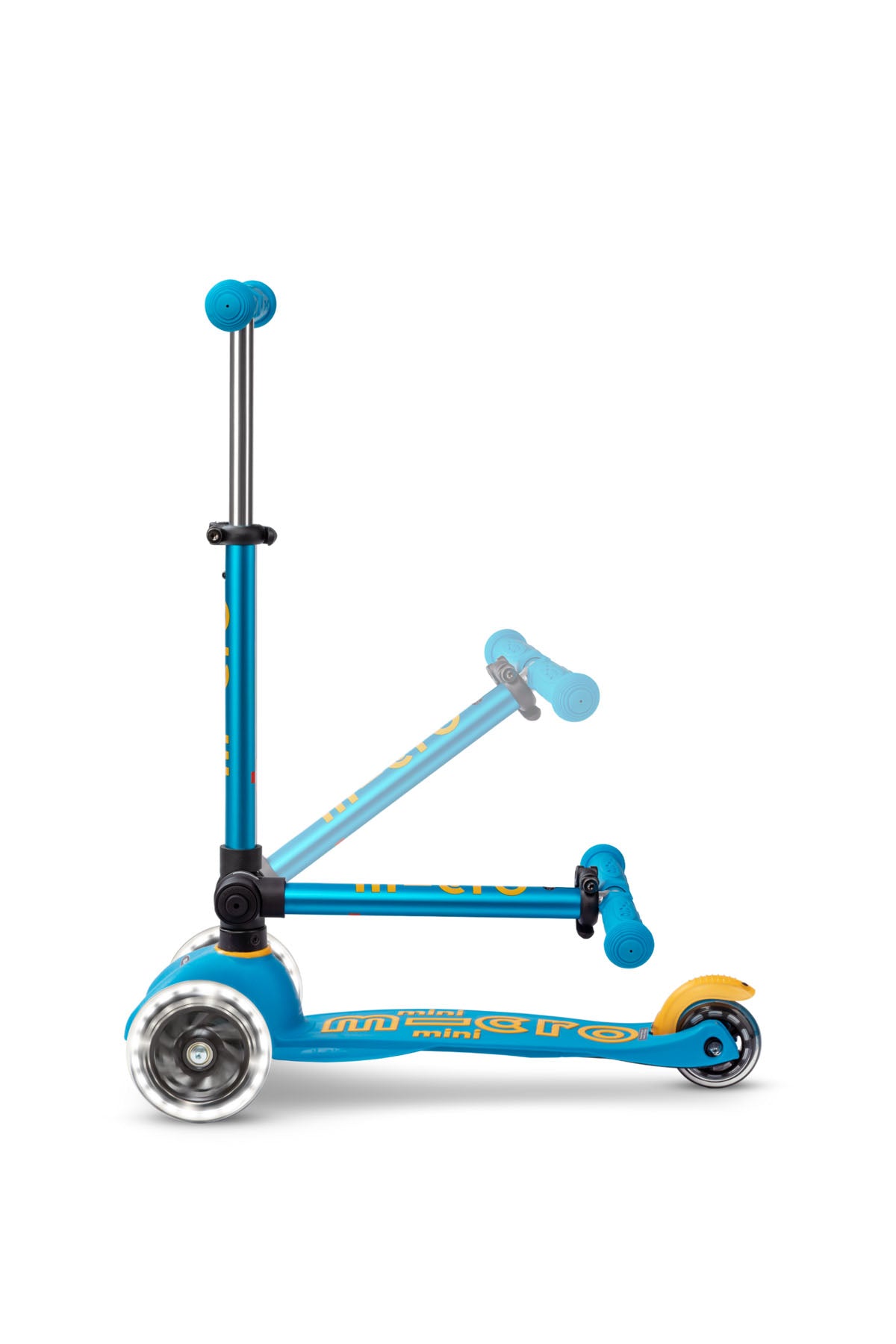 Micro Mini Scooter Deluxe Foldable 3 Tekerlekli Scooter LED Ocean Blue