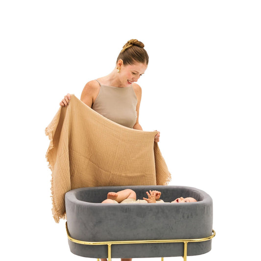 Miniboni Müslin Battaniye 100x120cm Bej