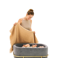 Miniboni Müslin Battaniye 100x120cm Bej