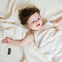 Miniboni Müslin Battaniye 100*120 Cm Ekru