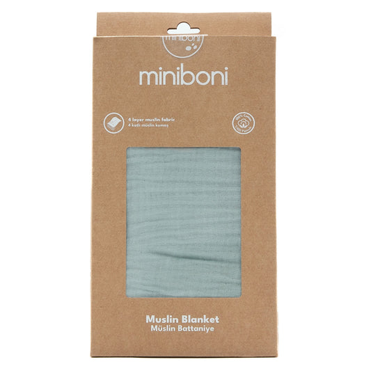 Miniboni Müslin Battaniye 100*120cm Mint