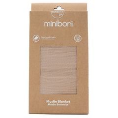 Miniboni Müslin Battaniye 100x120cm Bej