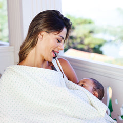 Miniboni Müslin Emzirme Örtüsü White Grey