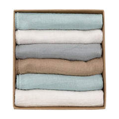 Miniboni Organik 6’lı Müslin Bebek Ağız Mendili Seti