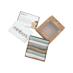Miniboni Organik 6’lı Müslin Bebek Ağız Mendili Seti