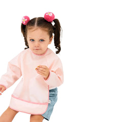 Miniboni Oyun ve Mama Önlüğü Uzun Kollu Pink