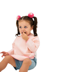 Miniboni Oyun ve Mama Önlüğü Uzun Kollu Pink