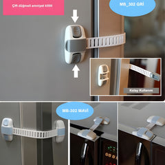 Miny Baby Buzdolabı Dolap Çok Amaçlı Kilit Mavi