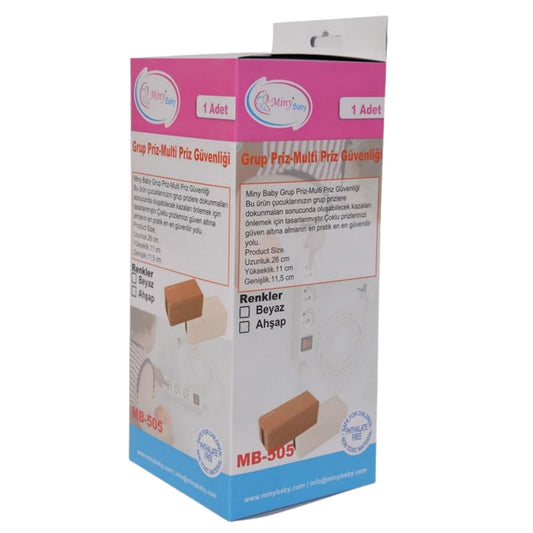 Miny Baby Grup Priz Mülti Priz Güvenliği Beyaz